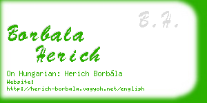 borbala herich business card