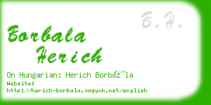 borbala herich business card